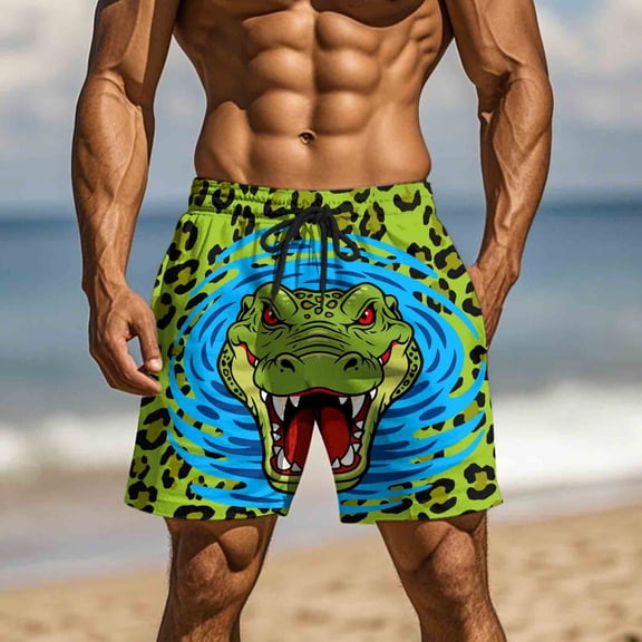 Vetsdori Mens Big and Tall Swim Trunks Pockets Board Shorts Swimwear Summer,Casual Hawaiian Hombre Swim Shorts for Men Elastic Waist,L