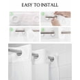 thumbnail image 5 of No Hook Shower Curtain with Snap-in Liner, Brown White Puppy Waterproof Fabric Bathroom Curtains, Watercolor Smile Dog Modern Bath Curtains & Mesh Top Window 72"x96" Extra Long, 5 of 6