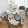 thumbnail image 2 of Yayeee Tablecloths 54" x 54" Rectangle Wrinkle Resistant Party Table Cover, Green Art Pattern, 2 of 8
