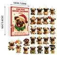 thumbnail image 3 of hulanddfd 2025 Pug Advent Calendar - Christmas Countdown Calendar with 2D Xmas Decorative Pendant 24 Days of Surprises Holiday Gift for Family, 3 of 5