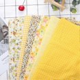 thumbnail image 2 of 7pcs 25*25cm Cotton Fabric DIY Assorted Squares Pre Cut Bedding Suite Quarters Bundle (Yellow), 2 of 5