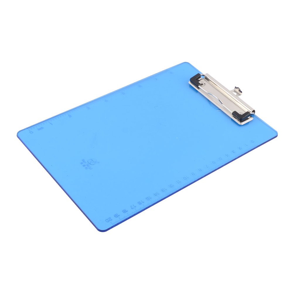 Office Plastic A5 Paper File Writing Board Clipboard Clear Blue 250 x