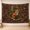 C, variant on XaaKee, Tapestry Wall Hanging, Enchanted Fern Fox Emblem, Vintage Wildlife, High-Quality Polyester, Bedroom Tapestry, 60x40Inch