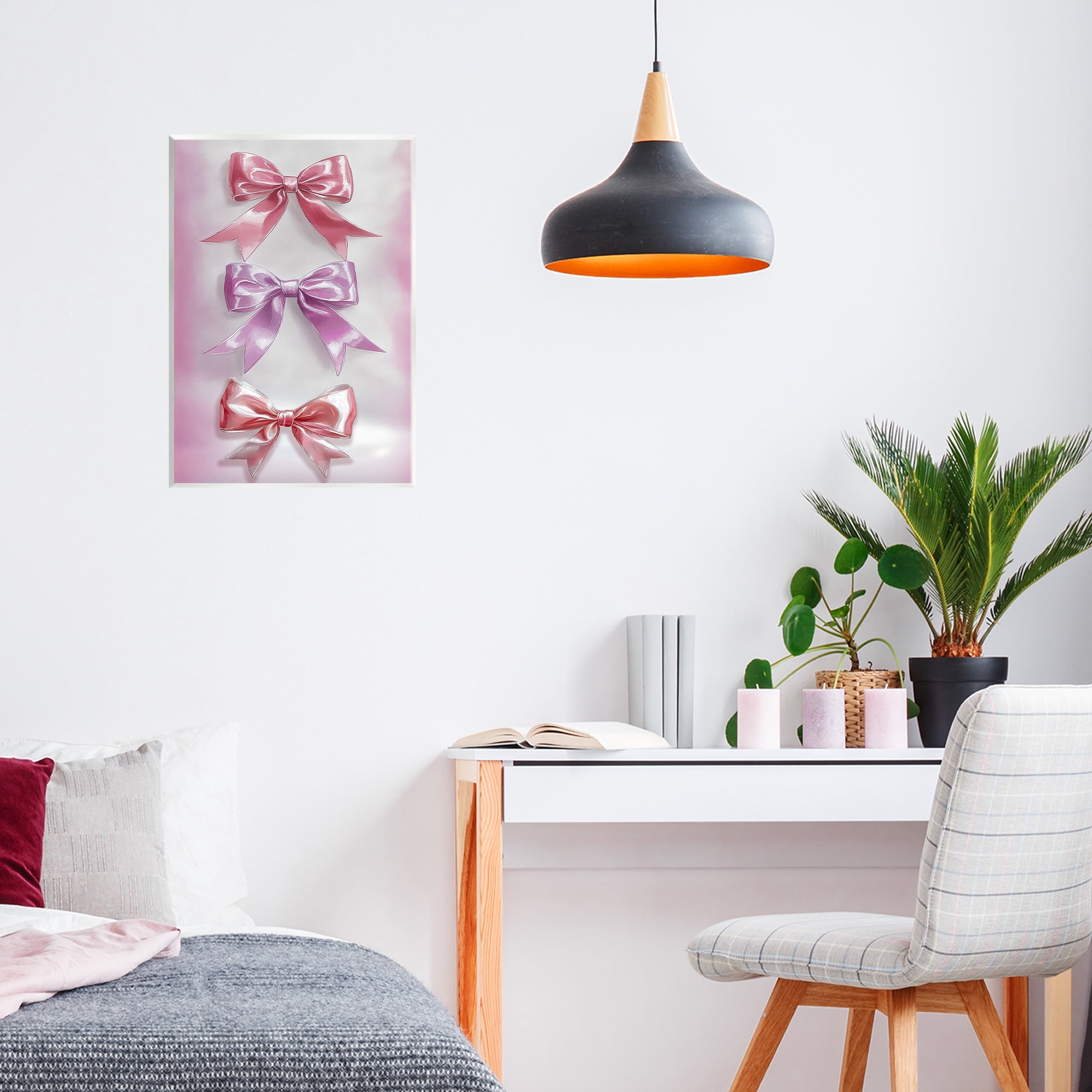 Stupell Industries Blush And Satin Elegance Wall Plaque Art, design by Annabelle Hall