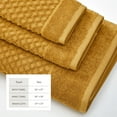 thumbnail image 4 of Great Bay Home Quick Dry Diamond Waffle 6 Piece Towel Set, Marigold, 4 of 6