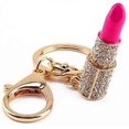 thumbnail image 1 of Llavero con forma de lápiz labial, maquillaje, diamantes de imitación, bolso, colgante, llavero, regalo de Navidad para niña, mujer y dama --- Lápiz labial, 1 of 3