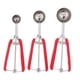 thumbnail image 1 of Juego de 3 cucharas para helado, cuchara para galletas, cuchara para helado de acero inoxidable, excavadora de sandía, color rojo, 1 of 14