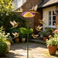 thumbnail image 5 of MMJ Bird Feeder Iron Ground Stake Bird Bath Bowl Outdoor Garden Courtyard Decoration 25.2x4.33in, 5 of 8
