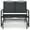 Black, variant on Topcobe Outdoor Double Chair, Patio Glider Bench, Porch, Backyard, Sturdy, Gray
