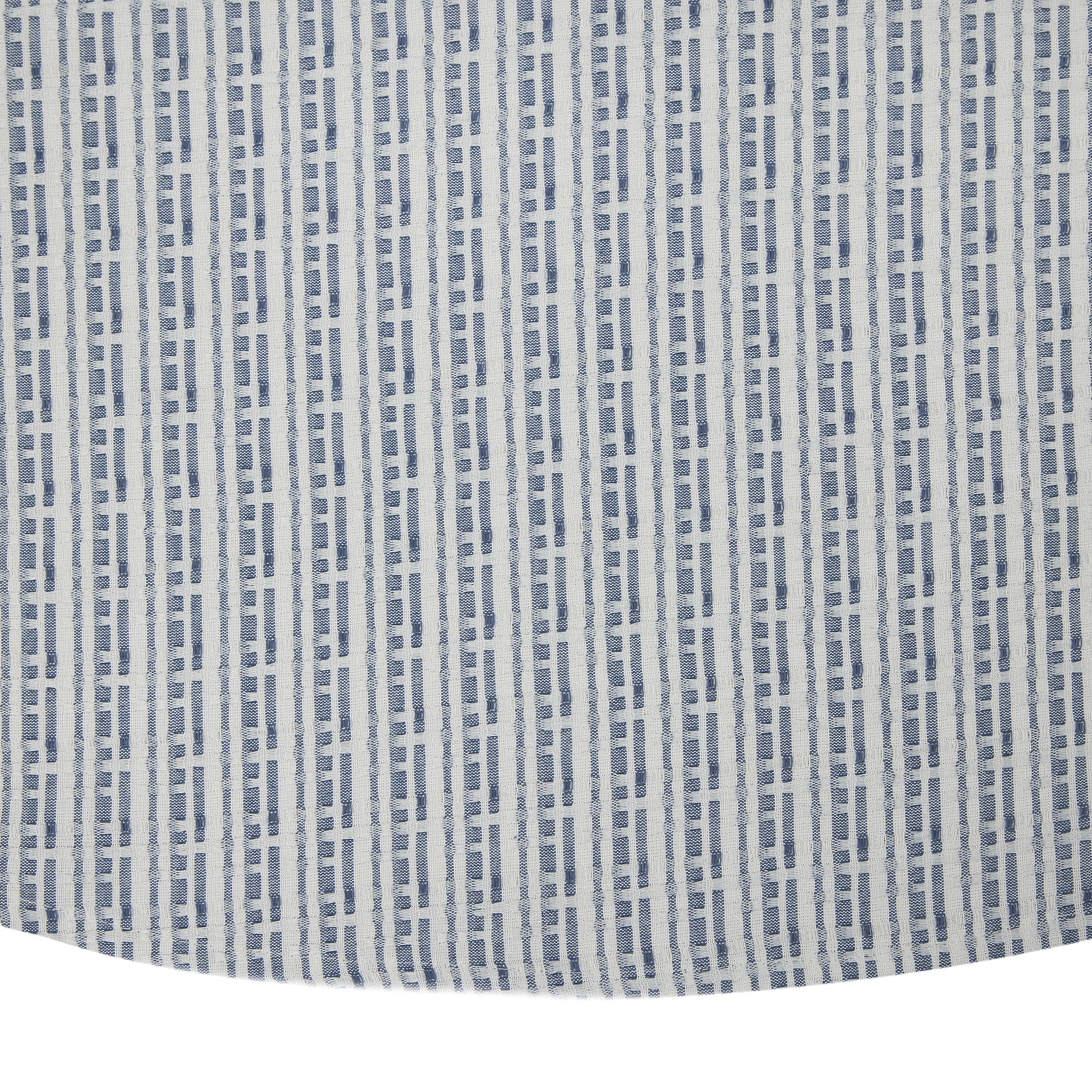 Mainstays Blue Plaid 70-Inch Round Tablecloth in Cotton Polyester Blend