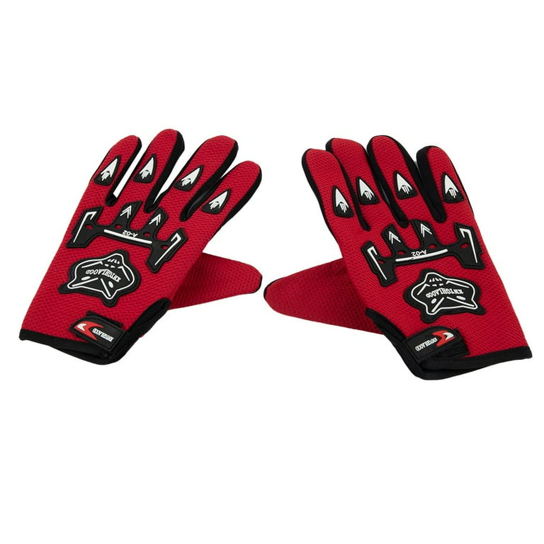Child Kids Junior Motorcycle Gloves Full Finger Summer Motorbike Gloves 1 Pair