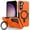 Orange, variant on 3-in-1 [Magnetic+Kickstand+Ring Holder] for Samsung Galaxy S25+ Case with Stand Ring Holder,Compatible with MagSafe, Military Shockproof Kickstand Case Samsung Galaxy S25+ Cover,Orange
