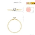 thumbnail image 5 of ANGARA Natural 0.25 Ct. Diamond Solitaire Engagement Ring in 14K Yellow Gold for Women (Ring Size: 3.5), 5 of 10