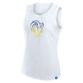 thumbnail image 2 of Women's-Fanatics  White Los Angeles Rams Slub Tank Top, 2 of 3