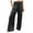 Black, variant on Summer Pants for Women Business Drawstring Summer Pants Women Long Pant Jumpsuits for Casual on Dress Corduroy High Waist Flare Misses Business Suits Clothes Casual Beaded Blue S