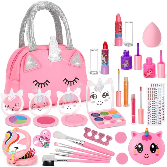 Sendida Kids Toys Makeup Set with Cute Bag Princess Pretend Play Toys for Girls 3-12 Year Olds