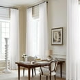 thumbnail image 1 of ASWZXCFGV Sage Green Linen Sheer Curtains 96 Inches Long Memory Shape Trained Pleated Curtain for Living Room with Hooks Rings Back Tab Pinch Pleat Drapes 96 Inch Length for Boho Bedroom, 1 of 8
