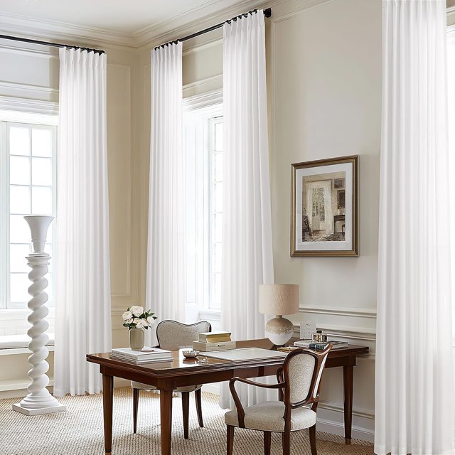 ASWZXCFGV Sage Green Linen Sheer Curtains 96 Inches Long Memory Shape Trained Pleated Curtain for Living Room with Hooks Rings Back Tab Pinch Pleat Drapes 96 Inch Length for Boho Bedroom