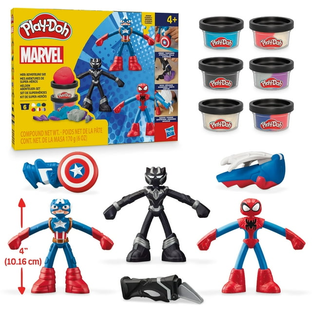 Playset Play-Doh Marvel Hero Adventure con 3 figuras de acción