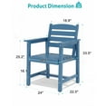 thumbnail image 2 of Okeysen 1 Outdoor Plywood Dining Arm Chairs - Set of 2, Blue, 2 of 11
