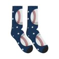 thumbnail image 4 of Unisex America Baseball Novelty Ankle Socks Colorful ComfortSoft Lightweight Sports Athletic Socks, 4 of 7