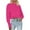 Pink, variant on Darzheoy Womens Tops Fall Lightweight Hoodless Long Sleeve Loungewear Sweatshirts Solid Color Round Neck Casual Loose Cropped Blouses