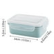 thumbnail image 4 of Contenedor de plástico transparente para alimentos | Rectangular | Sin BPA | Frasco hermético de plástico para refrigerador, lonchera, cereales y refrigerios., 4 of 4