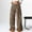 Coffee, variant on Women's Palazzo Pants High Waist Fuzzy Leopard Print Baggy Casual Long Trousers Pants for Women Brown M