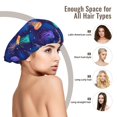 thumbnail image 6 of Purple Green Orange Jellyfish Silk Bonnet for Sleeping Women Men, Adjustable Elastic Satin Bonnet Bonnet for Sleeping, Soft Cute Similar Silk Curly Hair Bonnet for Sleeping, 6 of 7