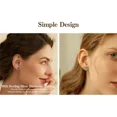 thumbnail image 3 of FEEL STYLE Women Sterling Silver Stud Earrings with Round White Diamond April Birthstone Jewelry Adult Gift, 3 of 6