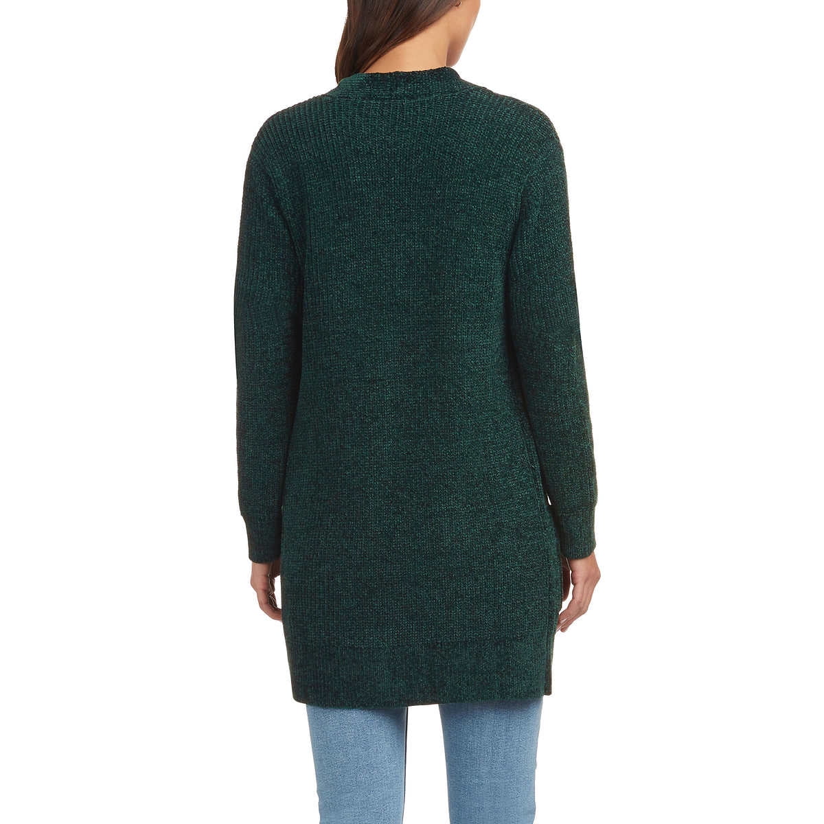Matty M Women's Chenille Cardigan Sweater, Hunter Green, XL, Soft