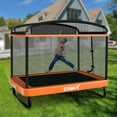 thumbnail image 3 of Gymax 6FT Recreational Kids Trampoline W/Swing Safety Enclosure Indoor/Outdoor Orange, 3 of 10