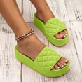 thumbnail image 3 of Dakaela Platform Sandals for Women Comfort Slip on Wedge Shoes Summer Beach Slide Slippers, 3 of 8