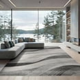 thumbnail image 2 of ODIKA Under Plush Sweeping Neutral Gradient Artful Composition Grey for Queen Size Bedroom, Bed, Master Suite, Foldable Easy Care, 2 of 7