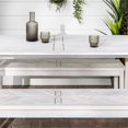 thumbnail image 5 of Vincent Solid Acacia Wood 3 Piece Chevron Dining Set in White Wash, 5 of 5