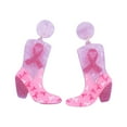 thumbnail image 2 of Ribbon Acrylic Earrings, Cancer Awareness Edition, Lightweight, Hypoallergenic, Ideal Gift for Women, 2 of 5