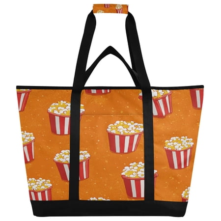 Extra-Large Wide Opening Design Capacity Hand-Held Ice Pack Thickened Insulation Layer For Long-Lasting Cold Retention For Outdoor Shopping Picnics And Camping Popcorn Bucket Illustration