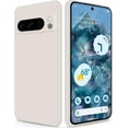 thumbnail image 1 of SHILIU-Case Compatible with Google Pixel 8 Pro, Silky-Soft Touch Full-Body Protective Phone Silicone Case, Shockproof Cover with Microfiber Lining, White, 1 of 4