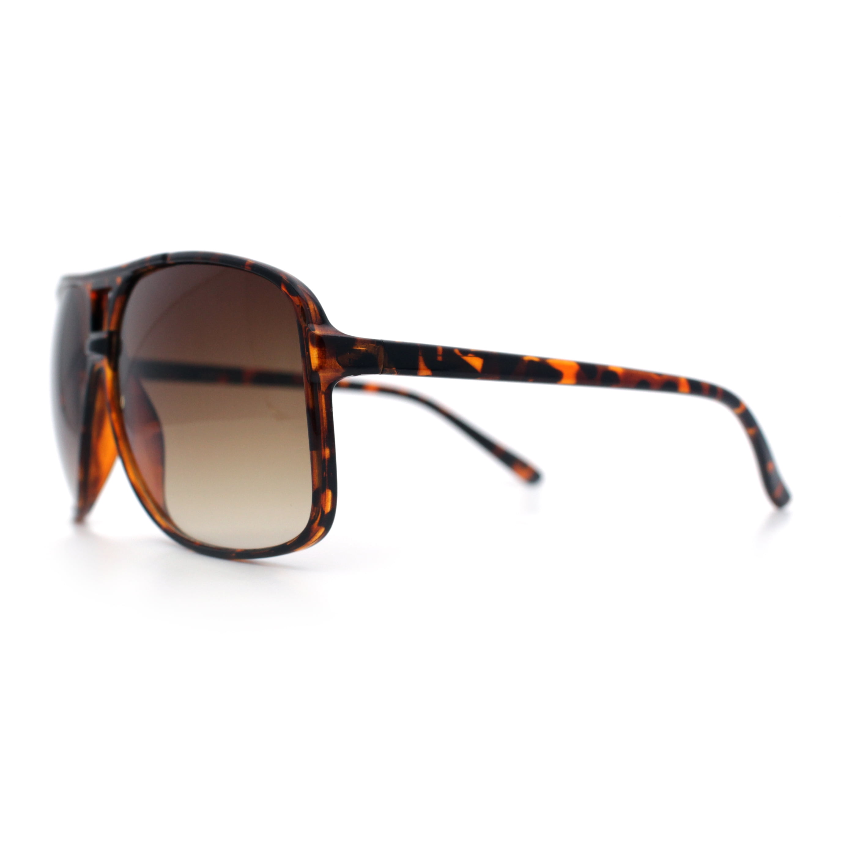 SA106 Oversize Large Thin Plastic Racer Mens Sport Sunglasses Tortoise