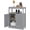 Grey, variant on BarefHaven Bathroom Storage Cabinet, Freestanding Floor Cabinet w/Double Shutter Doors & 3-Position Adjustable Shelves, Wooden Bathroom Organizer for Living Room (White)