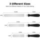 thumbnail image 3 of Stainless steel blade, icing spatula set cake decoration tool, plastic handle inclined frosting spatula set, cake spatula (6 8 10 inches) yellow, 3 of 4