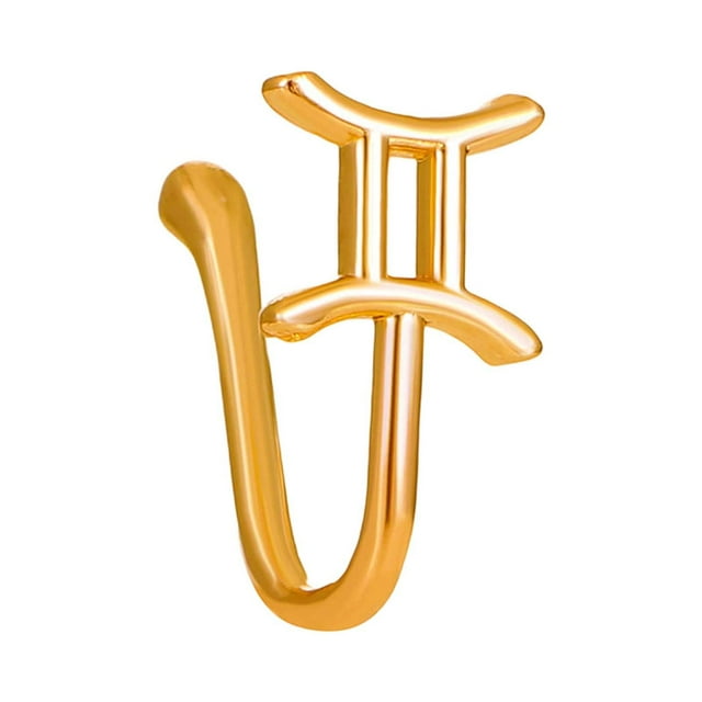 Zodiac Constellation Nose Clip Non Piercing Copper Material 12 Constellation Designs Durable Easy to Use for Daily Wear Parties Festivals Photoshoots Girls