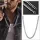 thumbnail image 3 of Plata Titanio Cadena de Acero Cubana Collar de Oro para Hombres Niños Collar chapado en oro, 3 of 8