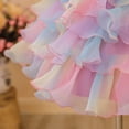 thumbnail image 5 of Girl Rainbow Tutu Dress Tulle Birthday Pageant Flower Ruffle Party Wedding Formal Princess Ball Gown, 5 of 6