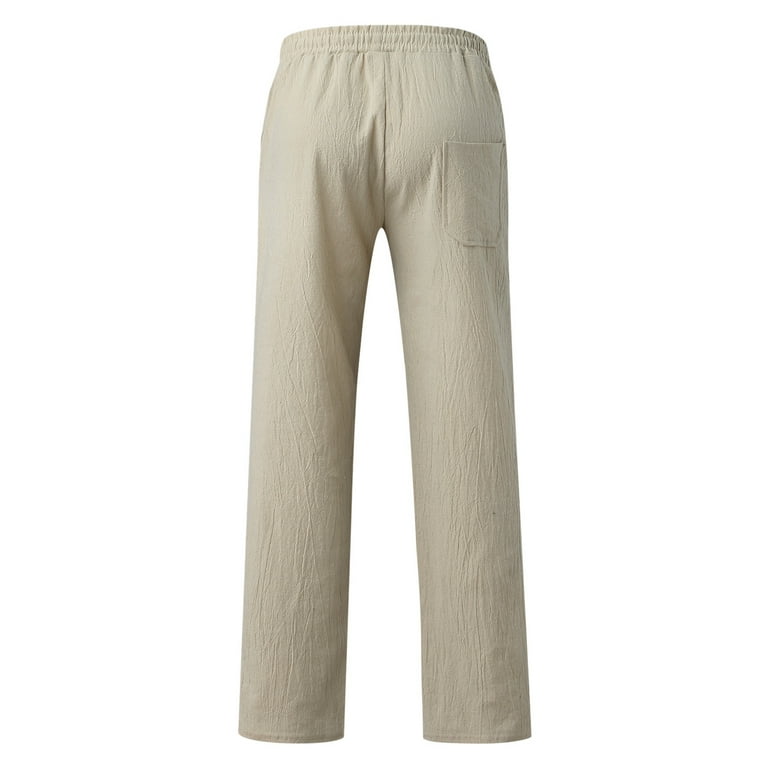HSMQHJWE Pants Men Mens Lounge Pants Elastic Male Casual Solid Pant Short Full Length Straight Pant Short Drawstring Pocket Fashion Pant Trousers