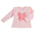 thumbnail image 1 of T-shirts pour Filles Col Rond Doux Confort Imprimé Basique Manches Longues Blouse Vêtements pour Petites Filles Rouge 5-6 Ans, 1 of 3