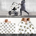 thumbnail image 7 of Honeii Bee print 2-in-1 baby car seat canopy doubles as a nursing cover, fitting both genders & measuring 39x27.5in, 7 of 7