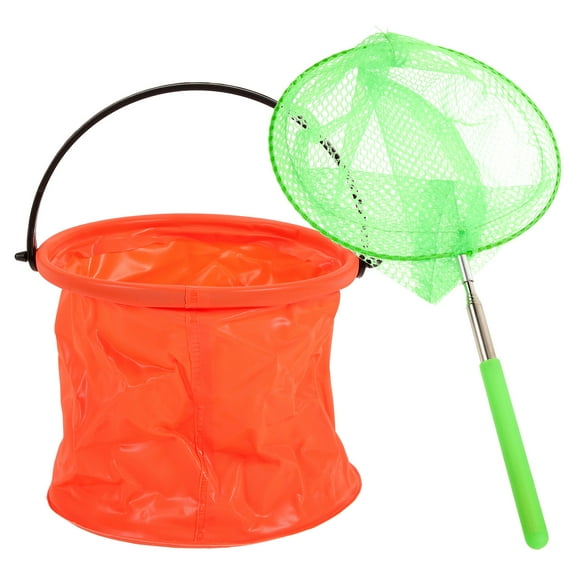 LOLIPPYY 1 Set Orange Retractable Fish Basket for Outdoor Exploration 35.7X20.5X19.5in