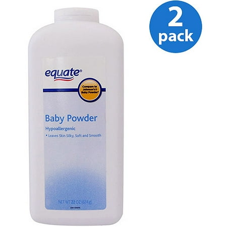 (2 pack) (2 Pack) Equate Mild Baby Powder, 22 Oz