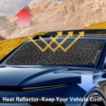 thumbnail image 6 of Xixirimido Car Windshield Sun Shade Front Windshield Cover Universal Fit for SUVs Trucks Foldable Front Window Sunshade Automotive Interior Accessories, Black Leopard, 6 of 8